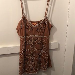 Fully beaded Twill Twenty Two tank